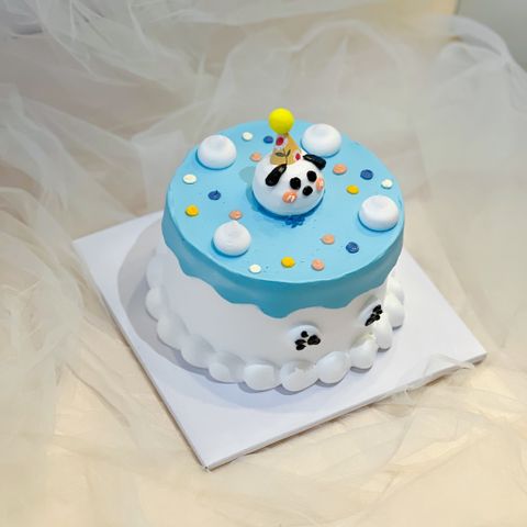  BÁNH KEM HÌNH GẤU TRÚC MÀU XANH 