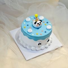 BÁNH KEM HÌNH GẤU TRÚC MÀU XANH