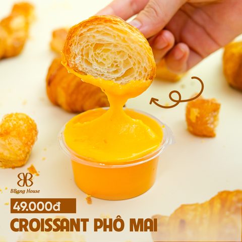  CROISSANT CHẤM SỐT PHÔ MAI 