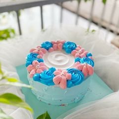 Bánh Kem Màu Xanh Hồng