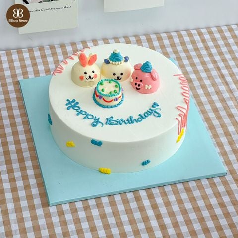  BÁNH KEM HÌNH GẤU THỎ HEO 