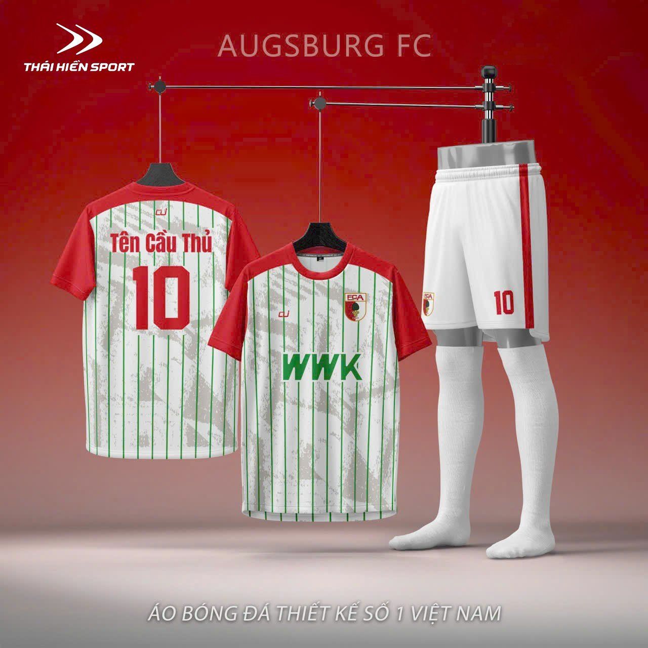  Áo đá bóng thiết kế Augsburg Fc 