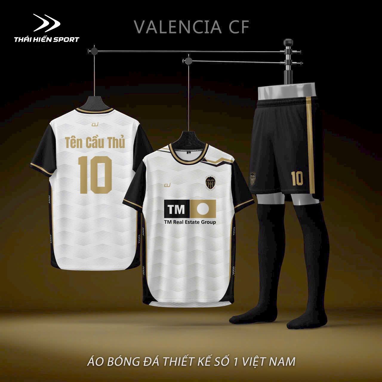  Áo đá bóng thiết kế Valencia CF 