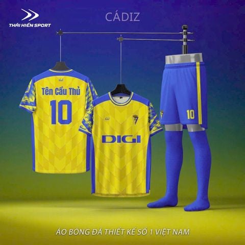  Áo đá bóng thiết kế Cádiz 