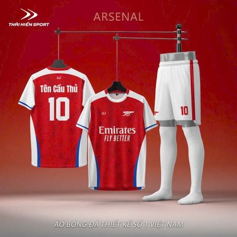  Áo đá bóng thiết kế Asernal 