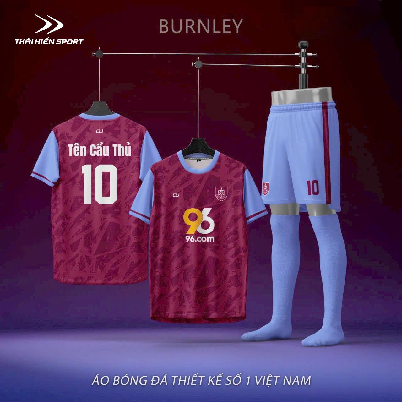  Áo đá bóng thiết kế Burnley 