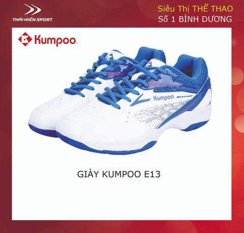  Giày cầu lông Kumpoo E13 trắng xanh 