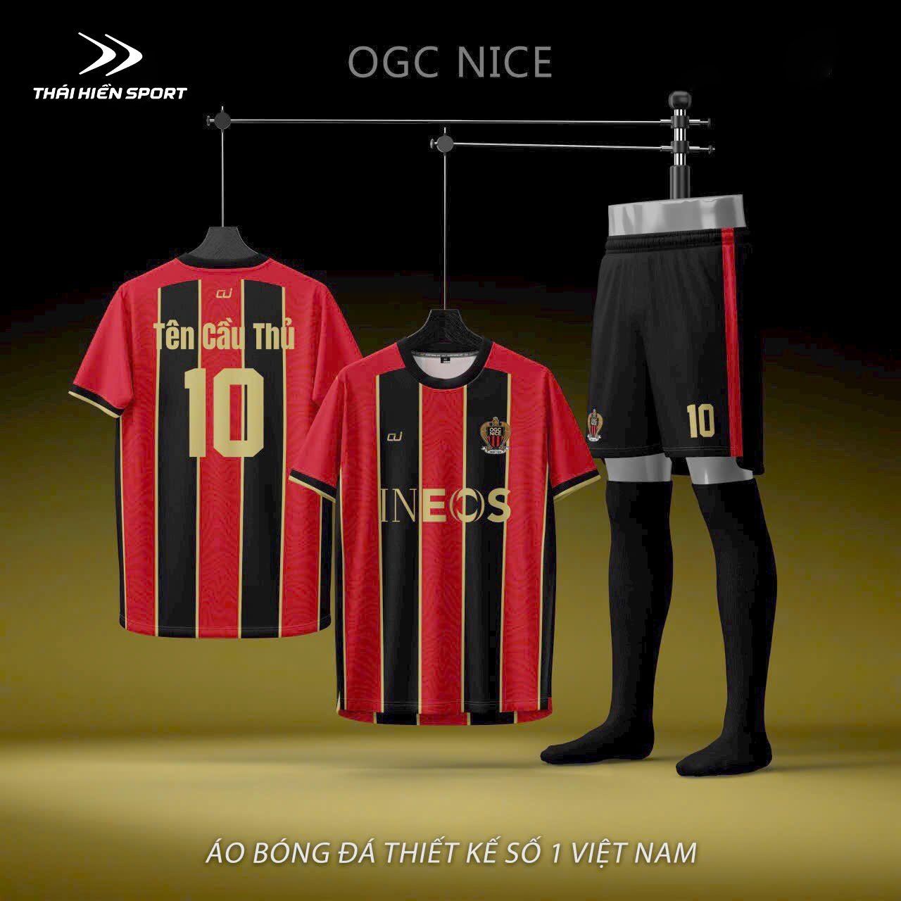 Áo đá bóng thiết kế Ogc Nice 