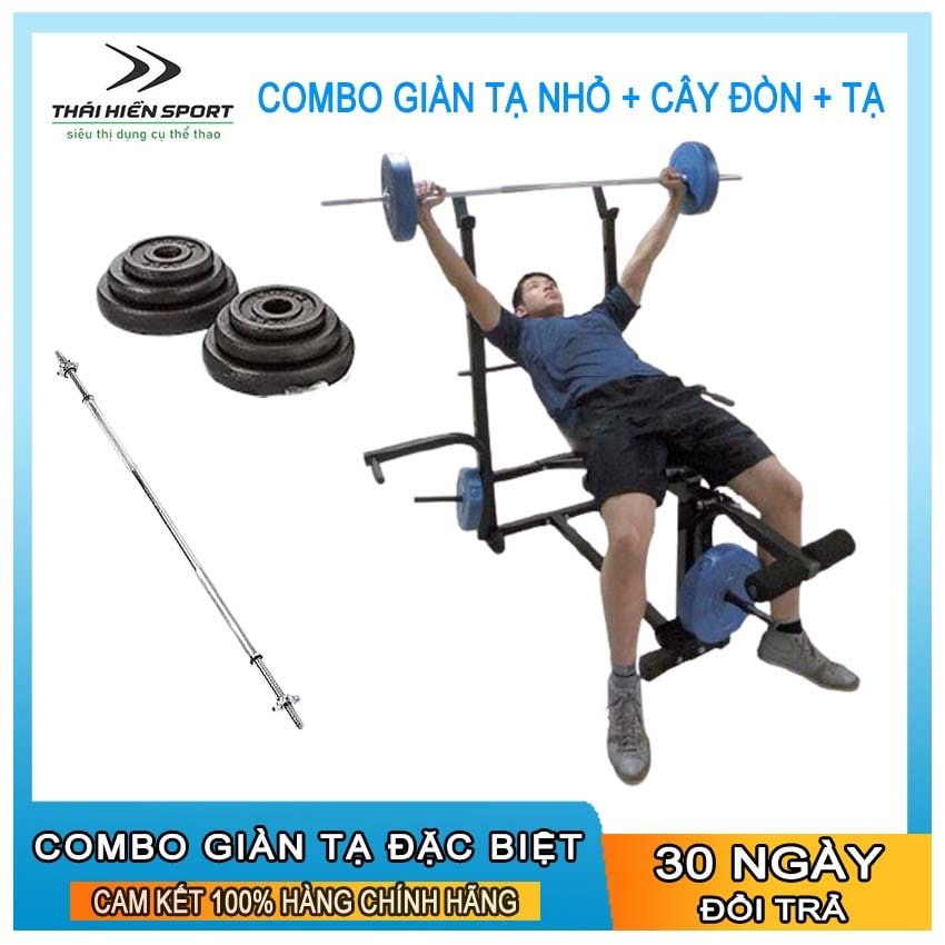  Combo 80kg tạ +ghế tạ đa năng+cây đòn 