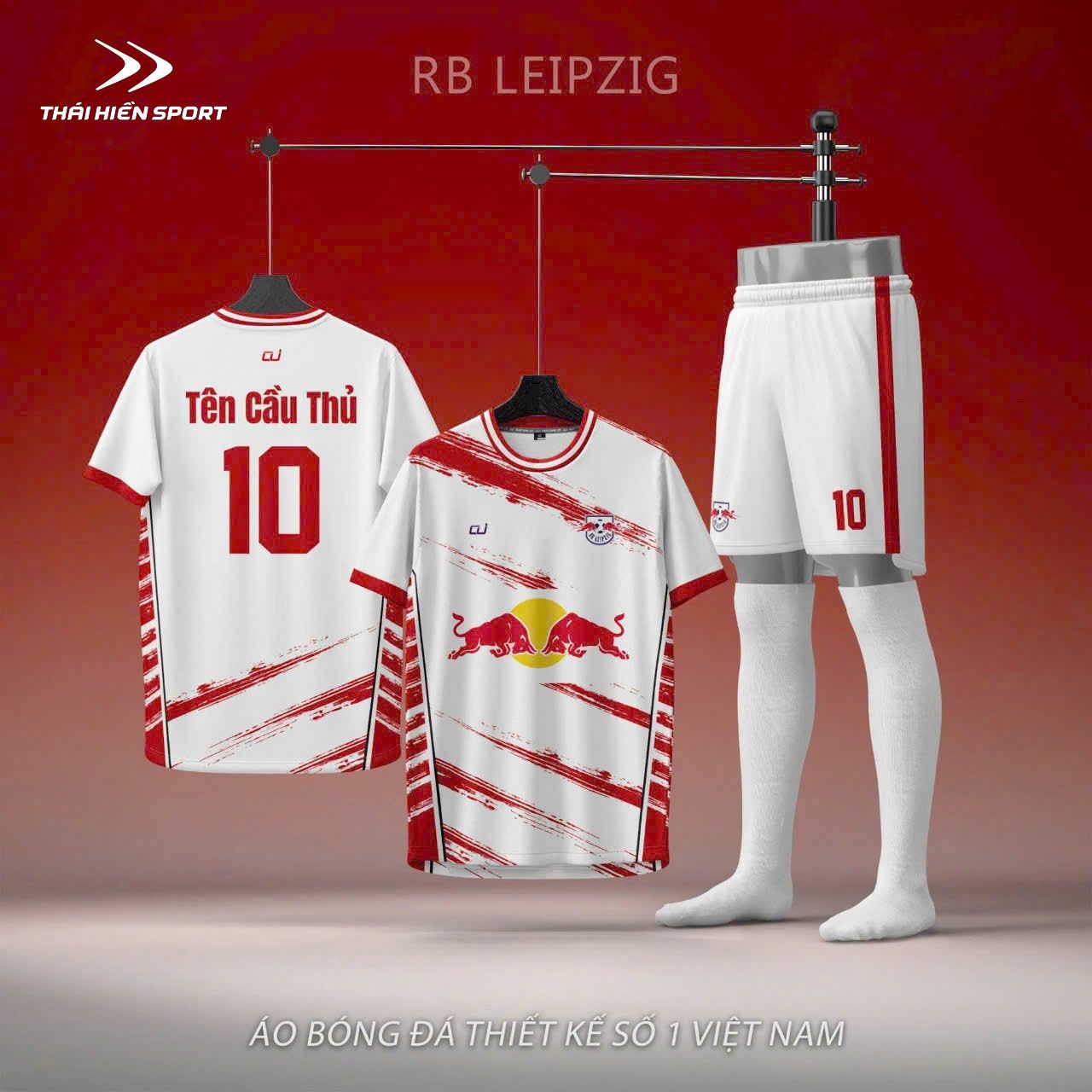  Áo đá bóng thiết kế Rb Leipzig 