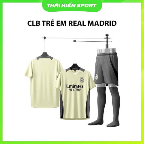  Áo đá bóng CLB trẻ em Real Madrid 