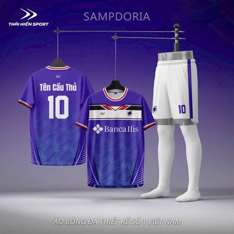  Áo đá bóng thiết kế Sampdoria 