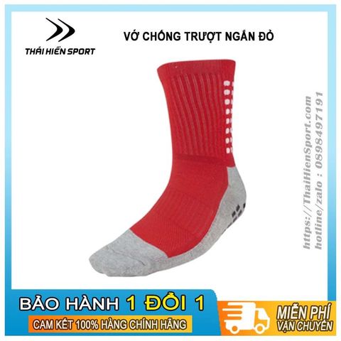  Vớ chống trượt ngắn đỏ 