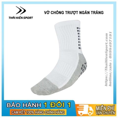  Vớ chống trượt ngắn trắng 