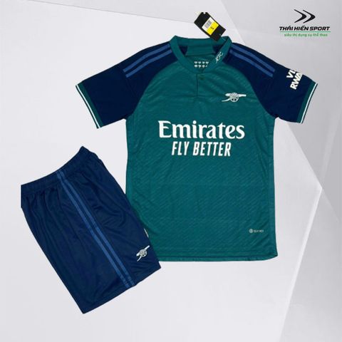  Áo bóng đá Arsenal xanh cổ vịt vải Thái Lan 