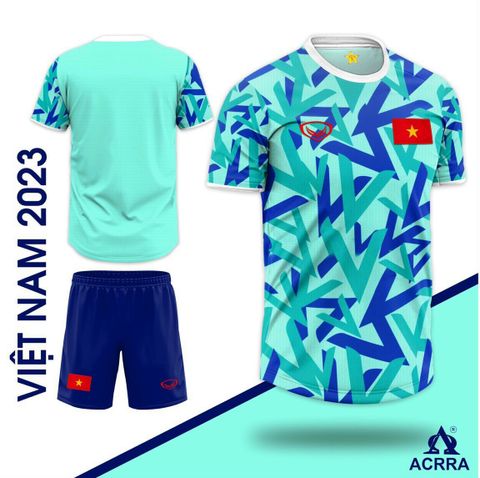  Áo bóng đá Việt Nam Xanh 2023 vải Thái Lan 