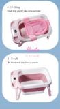  Bồn tắm gấp gọn có nhiệt kế cho trẻ em BT16 - Thương hiệu Hinata 
