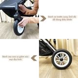  Xe đẩy nôi đi động cao cấp gấp gọn 3 trong 1, đẩy 2 chiều thuận tiện - XD10 Hinata 