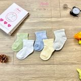  Set 5 Vớ cho bé trơn V12_Thoáng khí , thun co dãn 