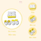  Mũ, Vớ, Bao tay sơ sinh cho bé từ 0-6 tháng Hinata CB01 
