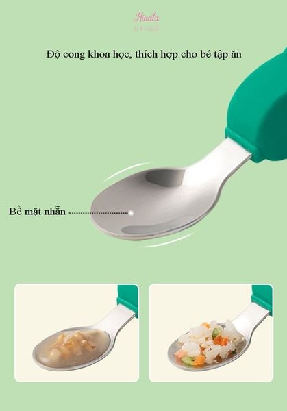  Bộ muỗng nĩa ăn dặm Thép 304 không gỉ MN03 Hinata 