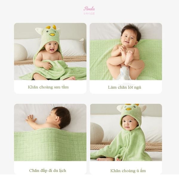  Khăn choàng tắm thấm hút KC002 Hinata phong cách Nhật Bản 
