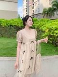  Đầm bầu Babydoll phối nơ nhỏ DB019 Hinata 