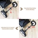  Xe đẩy nôi đi động cao cấp gấp gọn 3 trong 1, đẩy 2 chiều thuận tiện - XD10 Hinata 