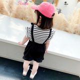  Set yếm cổ rộng phối áo thun cho bé gái Hinata BF40 - Sản phẩm không kèm túi đeo chéo 