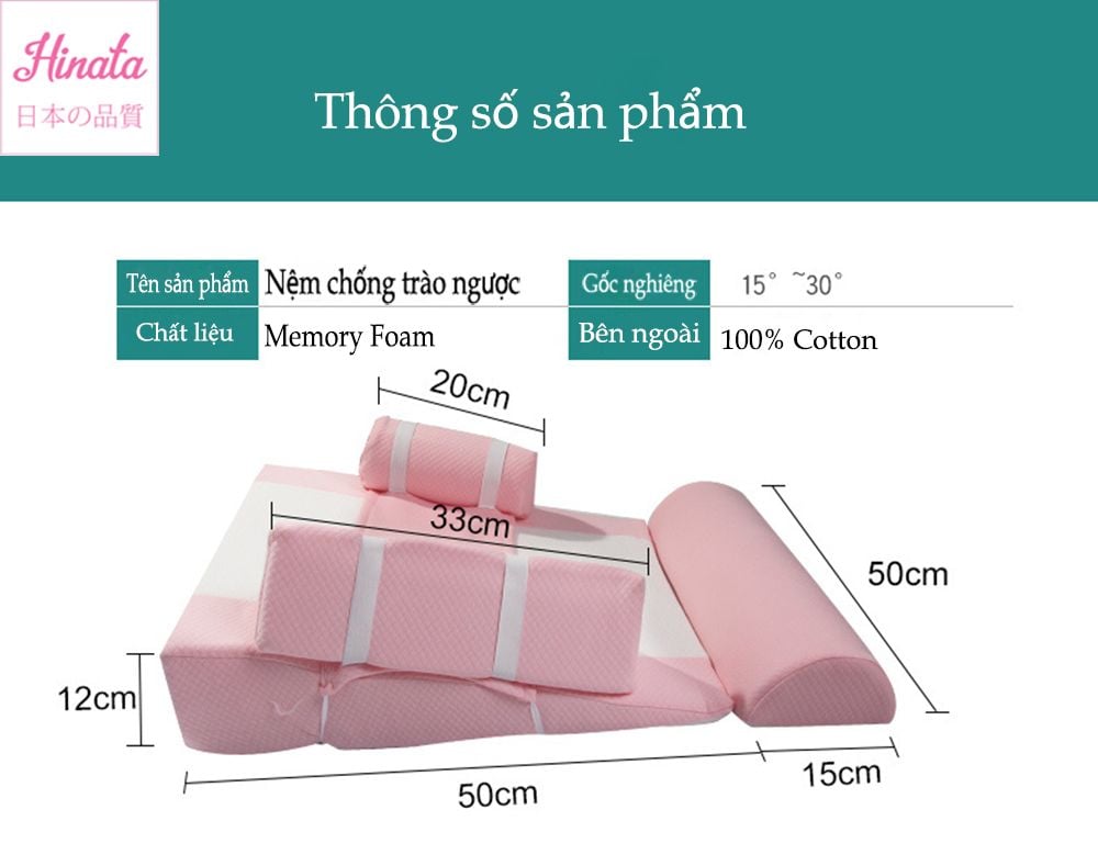  Gối chống trào ngược Hinata N04 