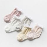  Set 5 Vớ cho bé trơn V12_Thoáng khí , thun co dãn 