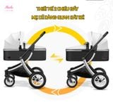  Xe đẩy nôi di động XD09 - 2 chiều đẩy thuận tiện - Điều chỉnh 3 tư thế - Tặng kèm đồ chơi treo nôi DC49 