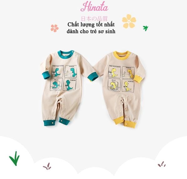  Body Sleepsuit unisex chú khủng long nhỏ Hinata BF32 