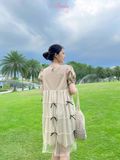  Đầm bầu Babydoll phối nơ nhỏ DB019 Hinata 