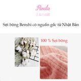  Khăn mền bông cao cấp cho mẹ KM01 chất liệu Muslin Hinata - Nội địa Nhật 