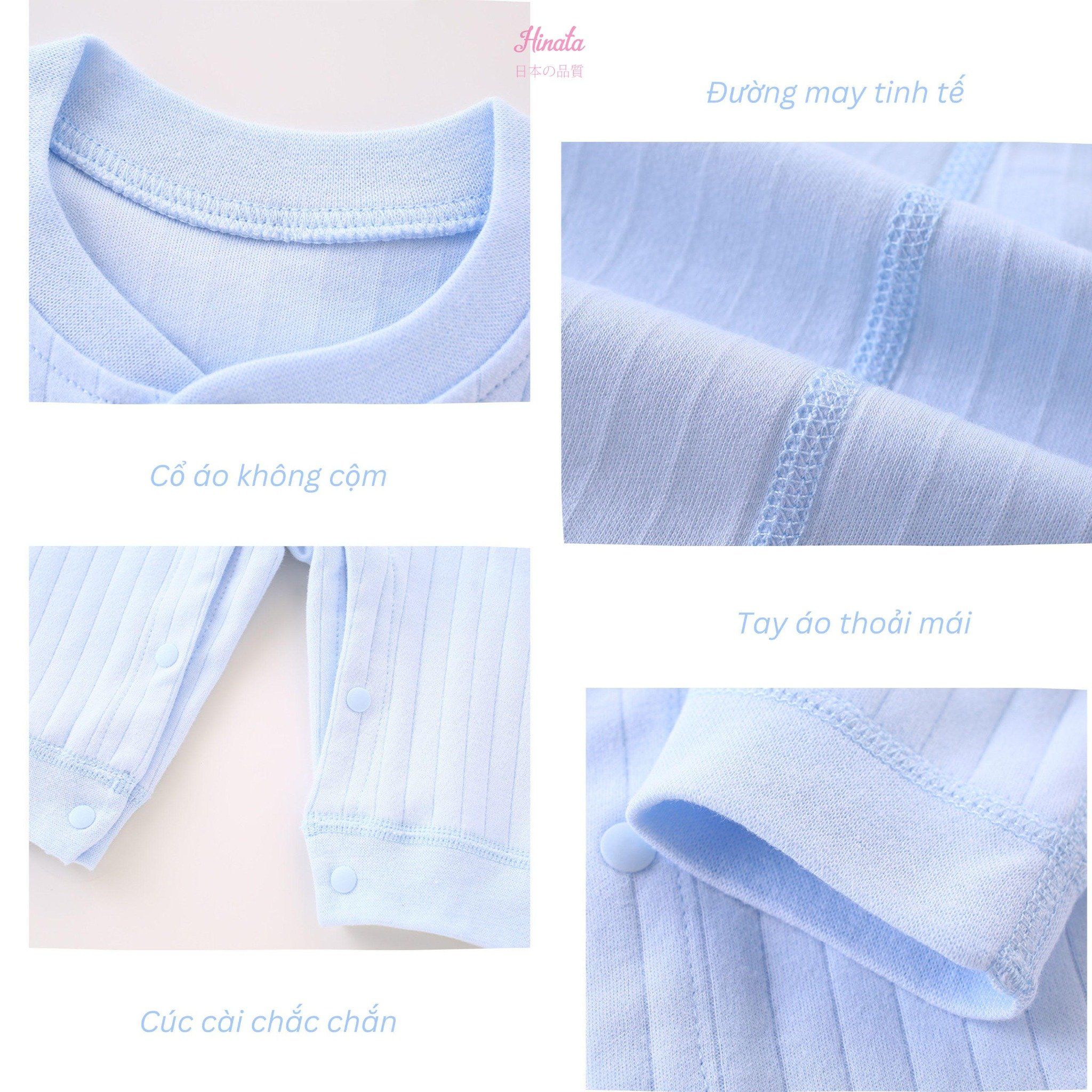  [01 Set] Body Sleepsuit unisex Hinata BF83 cho bé sơ sinh từ 0-6 tháng 