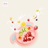  Bát ăn dặm Piglet Silicone BAD02 Hinata 