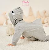  Body Sleepsuit unisex hình cá mập hoạt hình Hinata BF28 