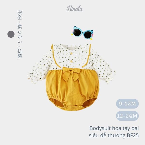  Bodysuit hoa dễ thương cho bé gái BF25 Hinata 