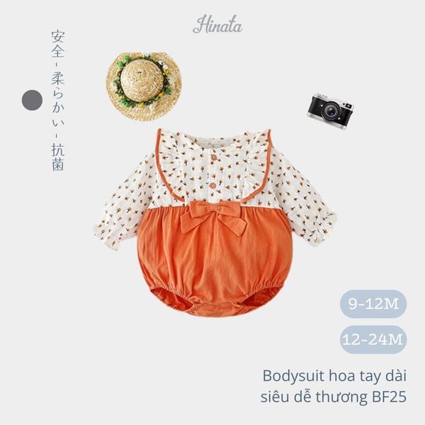  Bodysuit hoa dễ thương cho bé gái BF25 Hinata 