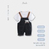  Set yếm màu đen cho bé trai  BF75 