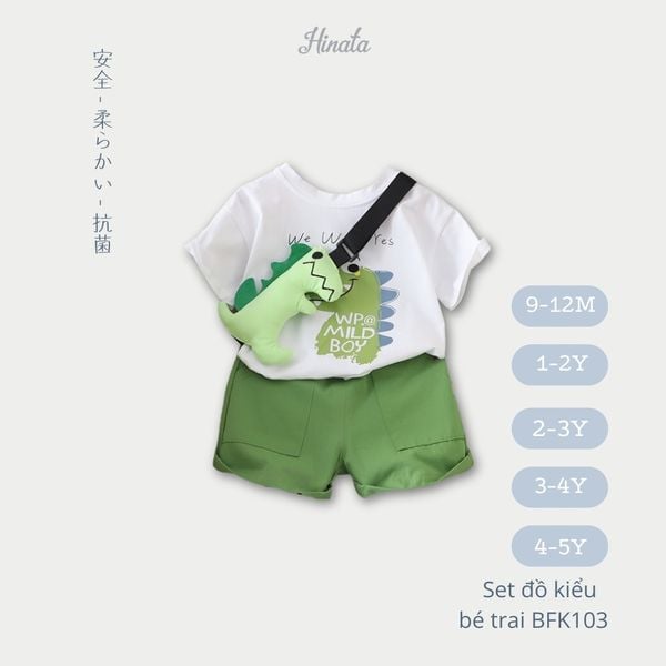  Set đồ kiểu cho bé trai 9 tháng - 5 tuổi Hinata BFK103 