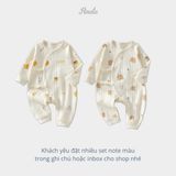  (02Set) Bộ liền dài tay cho bé sơ sinh từ 0-9 tháng BFL012D 