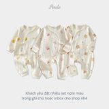  (03Set) Bộ liền dài tay cho bé sơ sinh từ 0-9 tháng BFL012D 