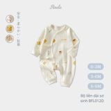  (01Set) Bộ liền dài tay cho bé sơ sinh từ 0-9 tháng BFL012D 