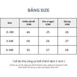  (01Set) Bộ liền dài tay cho bé sơ sinh từ 0-9 tháng BFL012D 