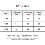  (01Set) Bộ liền dài tay cho bé sơ sinh từ 0-9 tháng BFL014D 