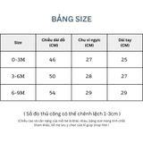  (02Set) Bộ liền dài tay cho bé sơ sinh từ 0-9 tháng BFL014D 