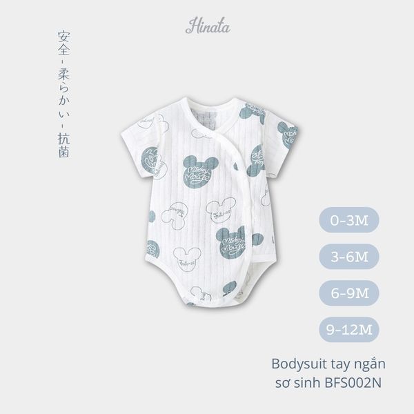  (01Set) Bodysuit ngắn cho bé sơ sinh từ 0-12 tháng Hinata BFS002N 