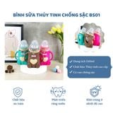  Bình sữa thủy tinh chống sặc cho bé Hinata BS01 